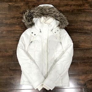 *Like New* Abercrombie & Fitch puffer jacket with faux fur hood, S